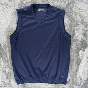 Nike Golf Tour Performance Vest Men M Blue Dri-Fit Sleeveless Pullover MINT